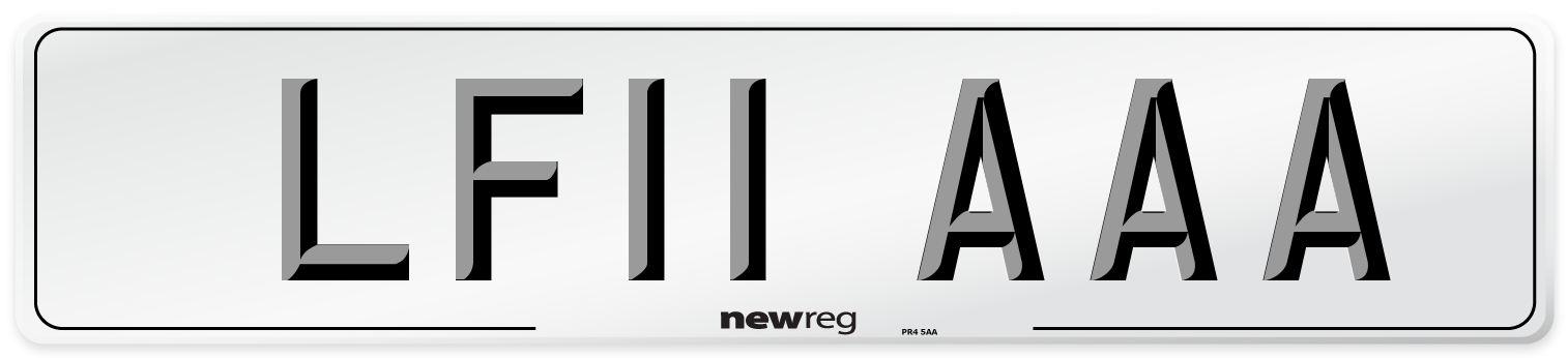 LF11 AAA Number Plate from New Reg